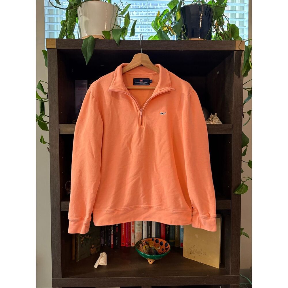 Vineyard Vines Men’s Coral Saltwater Quarter Zip Pullover Size Small - Picture 5 of 5